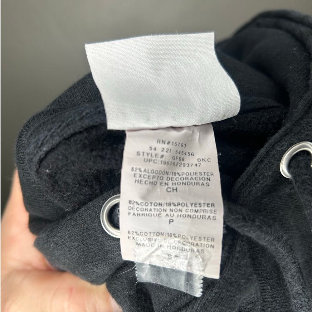 Champion Reverse Weave Black Script Logo Pullover… - image 5